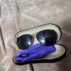 Sleek Black E clips Clip On Sunglasses attachment with Case